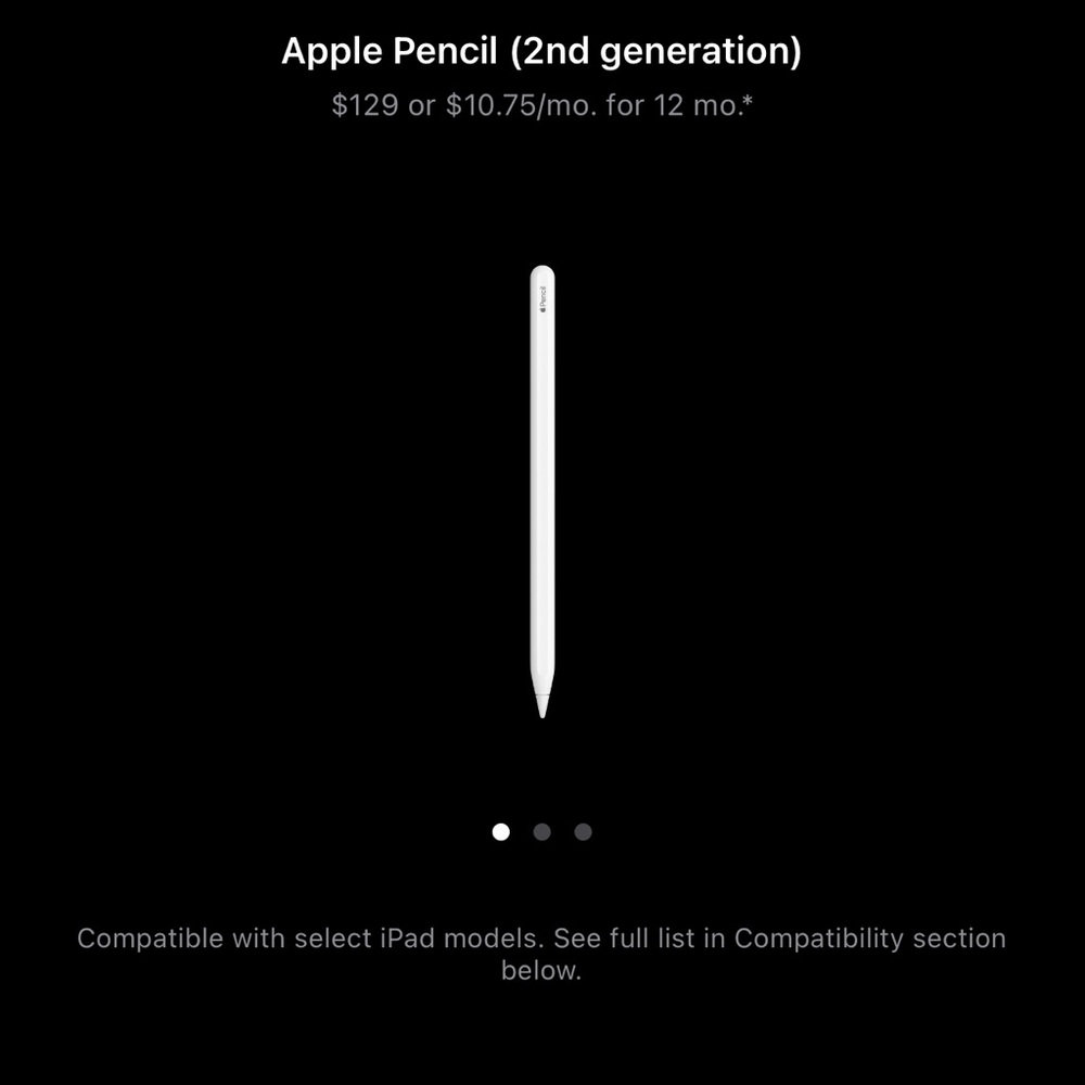 Apple Pencil 2nd Gen in White